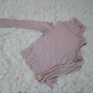 Halter neck long sleeve shirt